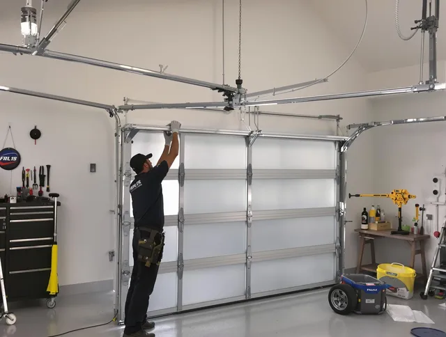 Palm Beach Gardens Garage Door Repair certified team performing precision garage door installation in Palm Beach Gardens