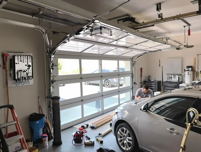 Garage door noise reduction service by Palm Beach Gardens Garage Door Repair in Palm Beach Gardens